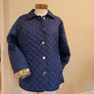 C Wonder, Quilted Barn Jacket, sz M, medium blue